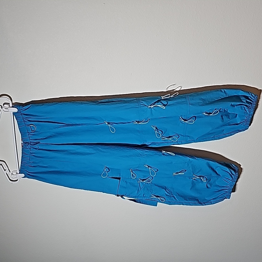 Urban Outfitters BDG Jana Balloon Cargo Parachute Pants Streetwear Blue Medium - Picture 5 of 15